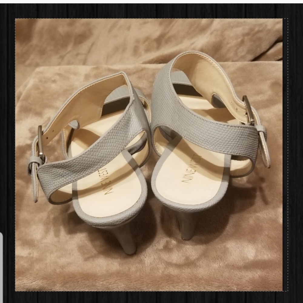 Nine West Women Gray Heels Size 9 1/2 M NWOT - Picture 2 of 8